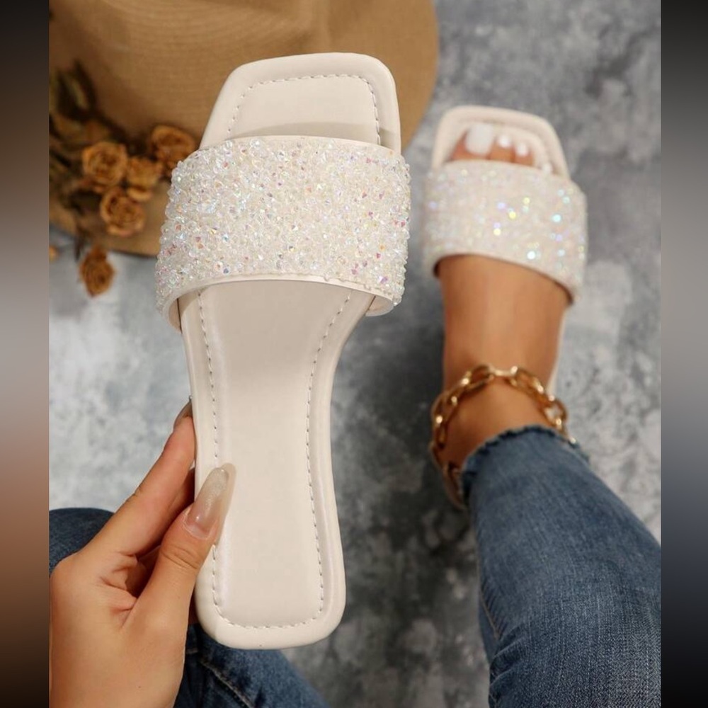 White SHEIN woman sandals